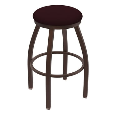XL 802 Misha 36" Swivel Extra Tall Bar Stool with Bronze Finish and Canter Bordeaux Seat