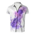 thumbnail image 3 of Vedolay Short Set For Men Casual Summer Men's 2 Piece Outfits Letter Graphic Short Sleeve Crewneck Tee Track Shorts Set,Purple 3XL, 3 of 5