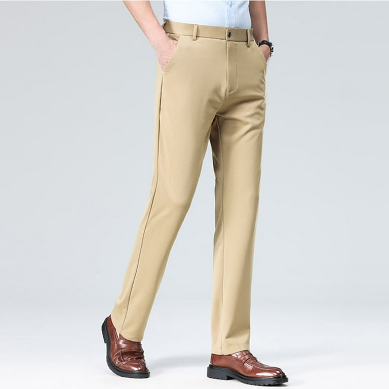 Suit Pants Casual Tapered Pants SEAOPEN Deals Men's Slim Striped