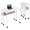 White, variant on Small Folding Desk Rolling Desk with Storage Shelf, 31.5 Inch Foldable Computer Table with Wheels for Small Space Home Office, White
