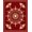 Red, Pattern 4, variant on ODIKA 2x3 Machine Washable Non-Slip Area Rug, Velvet Baroque Scroll with Ornate Flourish Motifs High Traffic Rug, Red, 731301