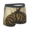 thumbnail image 3 of Daiia Surreal Brain Tree Men's Underwear Boxer Briefs, Cotton Stretch Moisture-Wicking Underwear-X-Large, 3 of 9