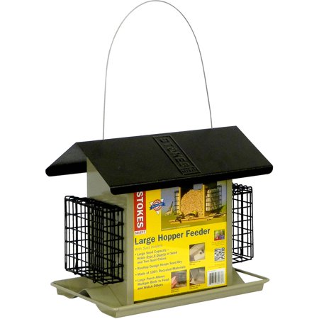Stokes Select Large Hopper Bird Feeder With Metal Roof And Suet