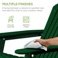 thumbnail image 5 of Best Choice Products Folding Adirondack Chair Outdoor, Wooden Accent Lounge Furniture w/ 350lb Capacity - Yard Green, 5 of 7