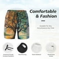 thumbnail image 3 of Fotbe Seasonal Tree Reflection Traje de Baño para Hombre – Shorts de Natación de Secado Rápido con Forro y Bolsillos-3X-Large, 3 of 6