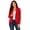 Red, variant on Women's Casual Office Work Long Sleeve Open Front Blazer Jacket Red M