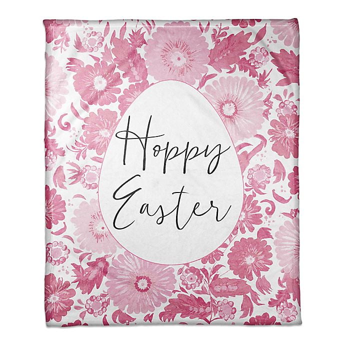 Throw Blankets Happy Easter Day Fuzzy Soft Bed Cover Bedspread Microfiber Luxury Blanket for Travel Stadium Camping Couch Sofa Chair Bunny Glass Flower Eggs