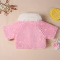 thumbnail image 3 of SILVERCELL Baby Girl Winter Faux Fur Coats Thicken Outwear Cute Fuzzy Warm Jacket Overcoat with Pom Pom Newborn - 3 Years, 3 of 8