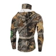 thumbnail image 4 of Men's UV Sun Protection Hooded Camo Shirts Long Sleeve Quick-Dry Outdoor T-Shirt UPF 50+ Rash Guards Cooling Hoodies L Coffee, 4 of 4