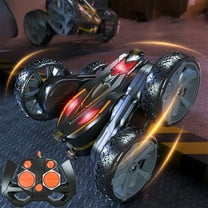 Gqtwoy Remote Control Car, Stunt Car Toy Double Sided 360° Rotating, RC Car with Headlights, Perfect for Birthday Xmas Gifts, Off-Road Performance, Rechargeable Battery, Fun for All Ages