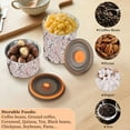 thumbnail image 6 of White Cherry Blossom Flower Floral Airtight Coffee Bean Canister 30oz Food Storage Containers with Lids For Gournd, Tea, Sugar, Flour, Rice, Cereal, Candy Cookie Jar, 6 of 8