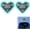Ice Blue, variant on Car Solar-Powered Heart-Shaped LED Light - Solar-powered heart-shaped LED neon light, IP65 waterproof, switchable modes, romantic car decoration, outdoor accent, couple's style (single suction cup).