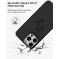 thumbnail image 3 of iPhone 14 Pro Max Case with Ring Holder Magnetic Kickstand, Slim Thin TPU [Soft Microfiber Lining] Anti-Scratch Matte Full-Body Shockproof Protective Phone Case for iPhone 14 Pro Max Black, 3 of 12