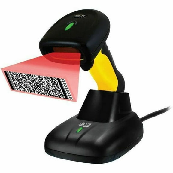 Adesso Bluetooth & 2.4Ghz Wireless Antimicrobial & Waterproof 2D Barcode Scanner