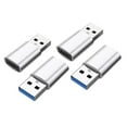 thumbnail image 3 of Adaptadores hembra USB 3.0 a tipo C Hugo Plata 4 Uds, 3 of 10