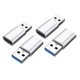 thumbnail image 3 of Adaptadores hembra USB 3.0 a tipo C Hugo Plata 4 Uds, 3 of 10