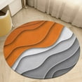 thumbnail image 6 of Ombre Orange Grey Round Carpet Circle Rug Outdoor Patio Area Rug Washable Large Area Rugs Hallway Room Decor Fitness Mats, 6 of 8
