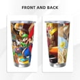 thumbnail image 3 of Lsque Mario Pattern 20oz Car Cup with Lid and Straw, Insulated Coffee Cup with Straw Topper, Spill Proof Travel Coffee Mug, Stainless Steel Tumble, 3 of 8