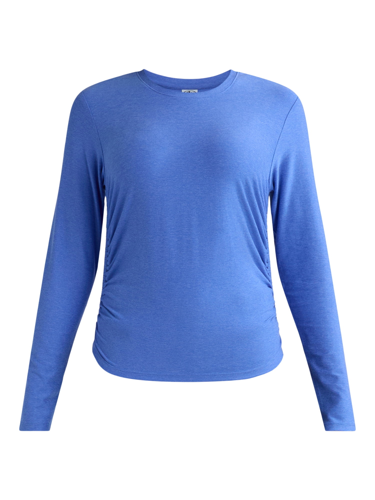 Athletic Works Women's and Women's Plus ButterCore Ruched Performance Tee with Long Sleeves, Sizes XS-4X