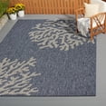 thumbnail image 2 of LR Home Captiva Belize Reef Indoor/Outdoor Area Rug, 5' x 7', Navy/Gray, 2 of 5