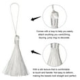 thumbnail image 3 of Unique Bargains 6.5' Silky Bookmark Tassels with Loop for DIY Craft Accessory, 20Pack White, 3 of 5