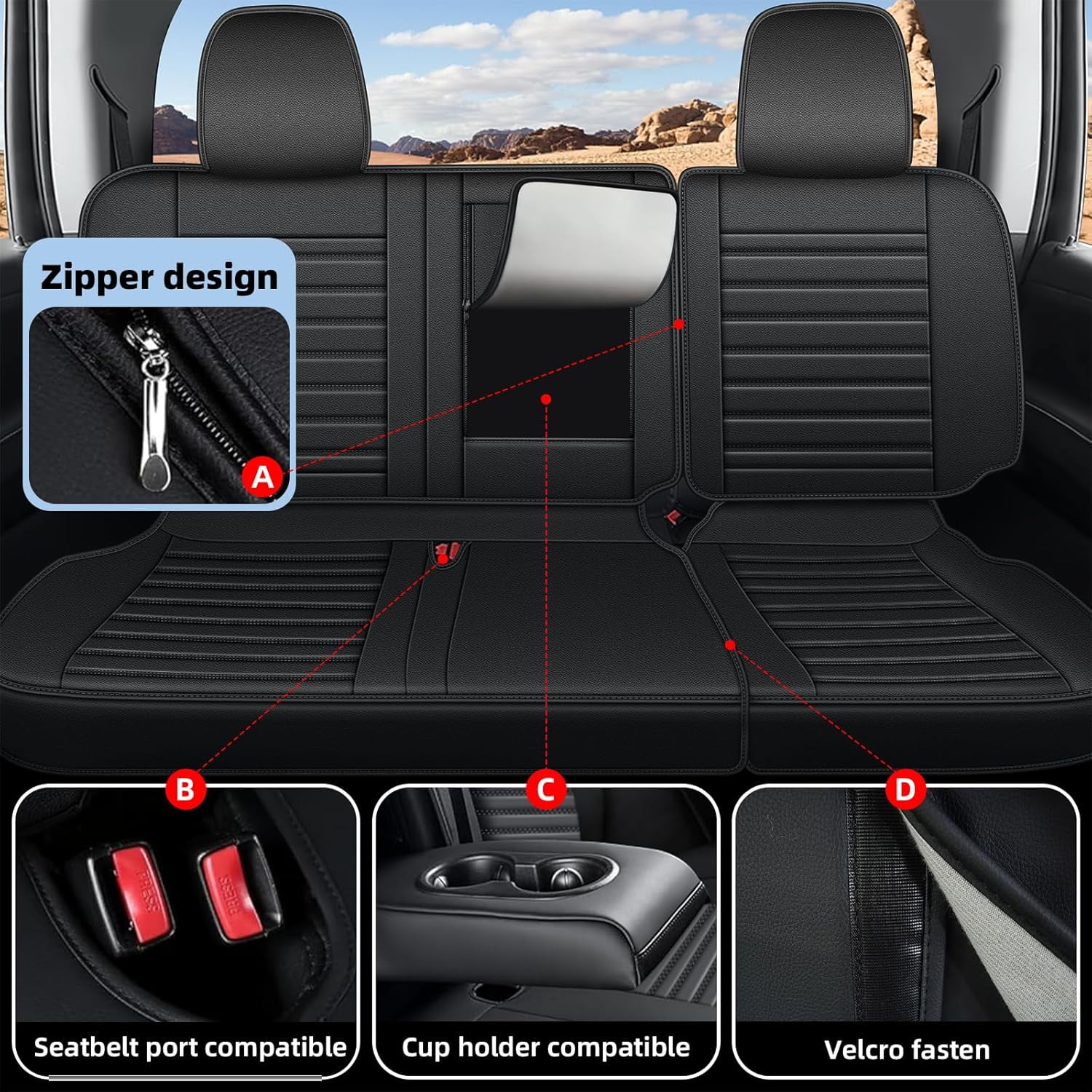 Seat Covers Fit for Nissan Frontier 2009-2024 2025: Full Set Custom Fit for Frontier Crew Cab Extended Cab Car Seat Covers Waterproof Faux Leather Truck Pickup Seat Covers