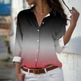 thumbnail image 2 of SHTXOZHI Button Down Causal Shirts for Women Long Sleeve Color Block Fall Shirts Collared Trendy Tops, 2 of 4