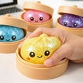thumbnail image 6 of Glitter Dumpling Stress Relief Toy, Sparkling Bun Fidget with Steamer Box, Slow Rising Maltose Squeeze Toy for Anxiety, Cute Desk Decor & Sensory Gift, 6 of 9