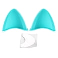thumbnail image 3 of Orejas de gato para casco, accesorio adhesivo intercambiable para motocicleta Azul, 3 of 6