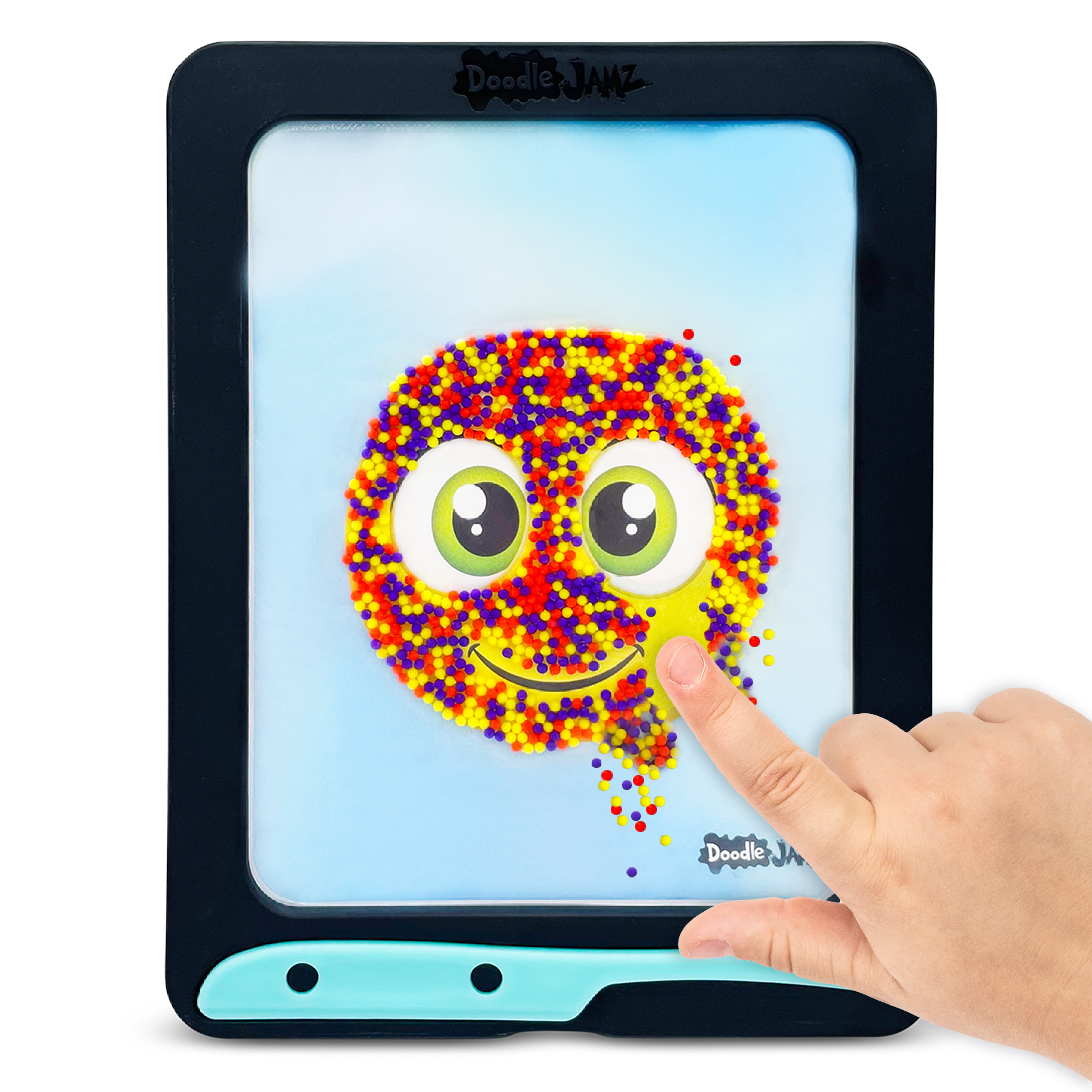 Doodle Jamz Jellypics, for Unisex Child Ages 3+, Sensory Drawing Pad with Plastic Multi-color Beads