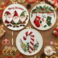 thumbnail image 3 of Yucurem 3PCS Christmas DIY Embroidery Starter Kit for Adults & Beginners, DIY Needlepoint Kit with Embroidery Hoop Thread Needle for Craft Lover Gifts, 3 of 6