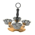 thumbnail image 4 of Dualoai Elevated Cat Bowls Kitty Dishes Height Adjustable for Indoor Cats Small Dogs, 4 of 9