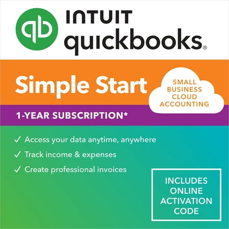 Intuit Quickbooks Online Simple Start 2024 1-Year Subscription