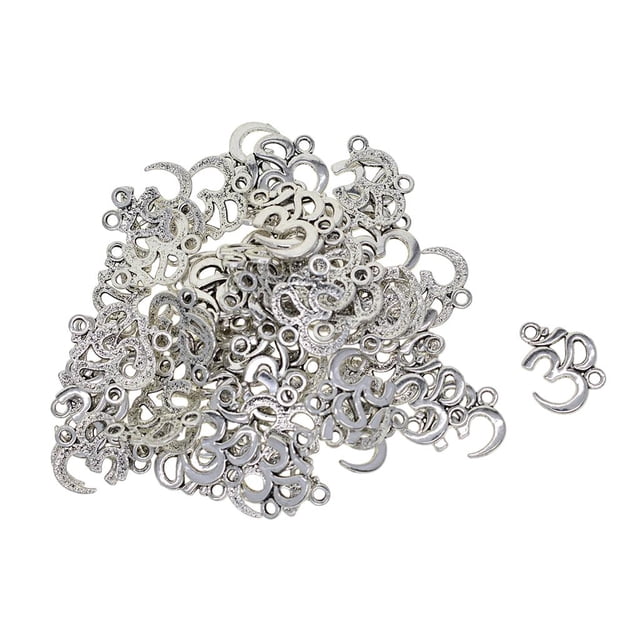 50 Conectores Colgantes de de Om de La Aleación para La Fabricación de La Joyería perfecl Colgantes de dijes de yoga