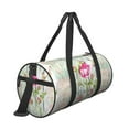 thumbnail image 3 of Easygdp Vintage Wood Background with Floral Travel Bag, Camping, Weekend, Carry On Overnight Duffel Bag with Shoulder Strap, 3 of 8