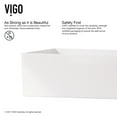 thumbnail image 6 of Vigo Vgt1230 Magnolia 21" Rectangular Stone Composite Vessel Bathroom Sink - Nickel, 6 of 10