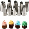 thumbnail image 1 of Cake Decorating Icing Piping Tip Set, 10 X-Large Decorating Tips, 1 of 5