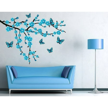 Butterflies and Branch Wall  Decal  wall  print  decal  