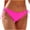Hot Pink, variant on RKSTN Womens Bikini Bottoms Full Coverage Swim Bottoms Mid Waisted Straped Solid Color Bathing Suit Bottoms Swimsuit Trunks