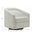 thumbnail image 2 of Wovenbyrd Caitlyn Classic Barrel Swivel Chair, Cream Shearling Upholstery, 2 of 7