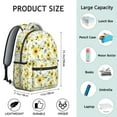 thumbnail image 6 of White Sunflower Backpack for School,Cute School Bag,Schoolbag with Adjustable Shoulder Straps & Padded Back,15.3"x11"x7.1".﻿, 6 of 6