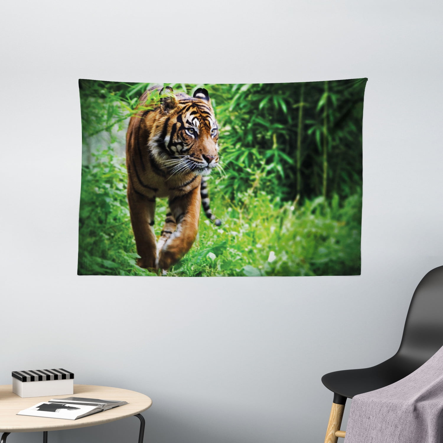 Tiger Tapestry, Siberian Large Feline at Zoo Wildlife at Captivity