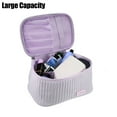thumbnail image 5 of Polyurethane Leather Makeup Bag Large Makeup Bag Brush Organizer Bag Toiletry Bag for Women Purple, 5 of 6