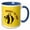 Blue/White, variant on 3drose, Cute Bee Image with Funny Text of Meant to Bee, 11oz Magic Transforming Mug
