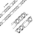 thumbnail image 5 of Cadenas Para Hombre Mujer Plata 925 de Ley Esterlina Eslabon Figaro Italiana Corte De Diamante, 5 of 7