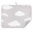thumbnail image 3 of Cloud and Rainbow Pattern Dish Drying Mat for Kitchen, Quick Drying Absorbent Soft Durable 16" x 18", 3 of 10