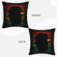 thumbnail image 7 of DouZhe Velvet Decorative Throw Pillow Covers Set of 2, Soft Square Cushion Cover with Invisible Zipper African Girl Vintage Grunge Style Printing, 20"x20", 7 of 7
