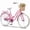 Pink, variant on Dolonm 20" Kids Bike for Ages 7-10, Lightweight High-Carbon Steel Frame Cruiser Bike, Girls Bicycle with Wicker Basket & Rear Seat,  No Training Wheels, Pink