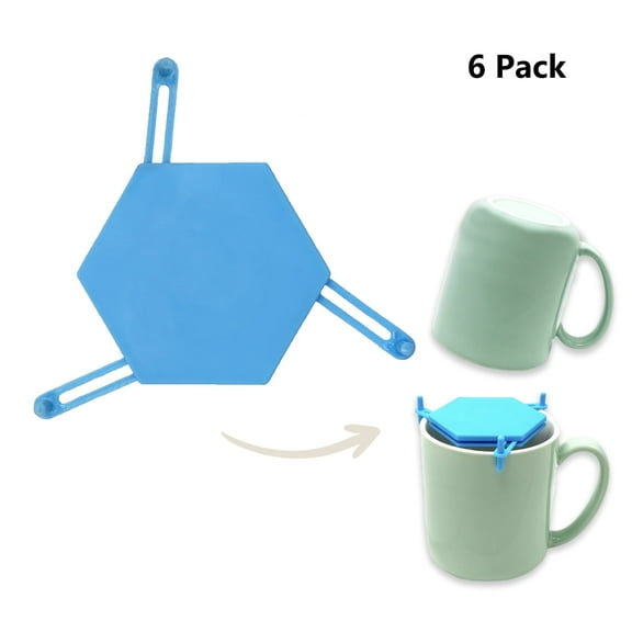 JARENGO 6 Pack Coffee Mug Organizers and Storage Expandable Stackable Gadget for Tea Cup and Coffee Mugs, Blue