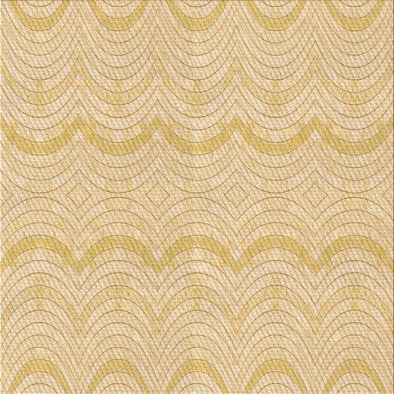 Ahgly Company Indoor Square Patterned Khaki Gold Area Rugs, 7' Square